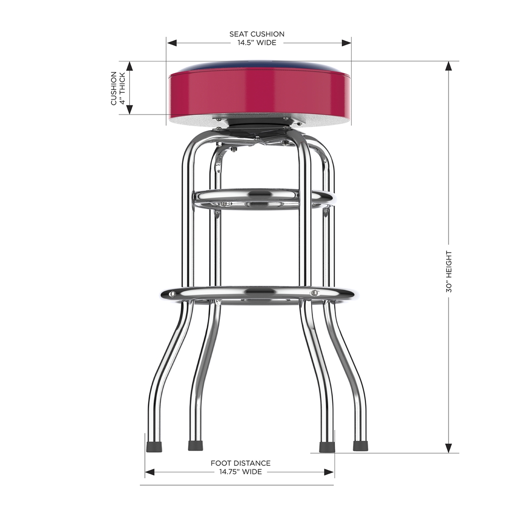 Texas Rangers Red Barstool - Thumbnail - Image 5