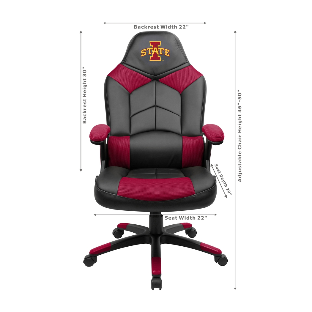 Big Team NCAA Iowa State University Red Oversized Gaming Chair - Thumbnail - Image 3