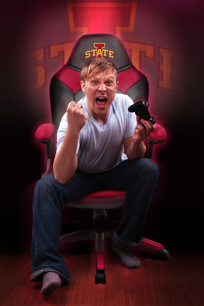 Big Team NCAA Iowa State University Red Oversized Gaming Chair - Thumbnail - Image 4