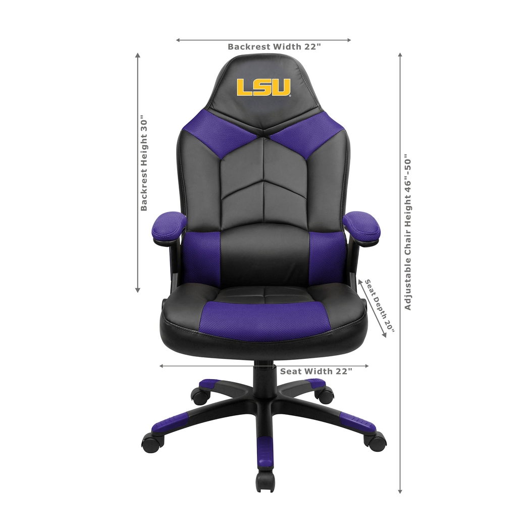 Big Team NCAA Louisiana State University Purple Oversized Gaming Chair - Thumbnail - Image 3