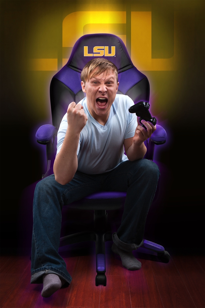 Big Team NCAA Louisiana State University Purple Oversized Gaming Chair - Thumbnail - Image 4