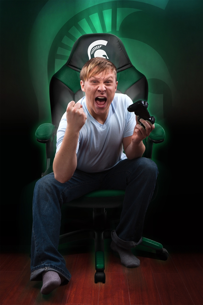 Big Team NCAA Michigan State Green Oversized Gaming Chair - Thumbnail - Image 4