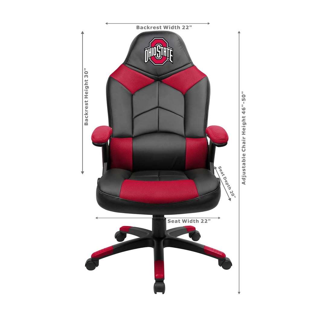 Big Team NCAA Ohio State Red Oversized Gaming Chair - Thumbnail - Image 3
