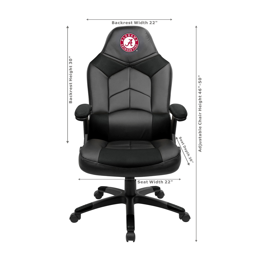 Big Team NCAA University of Alabama Black Oversized Gaming Chair - Thumbnail - Image 3