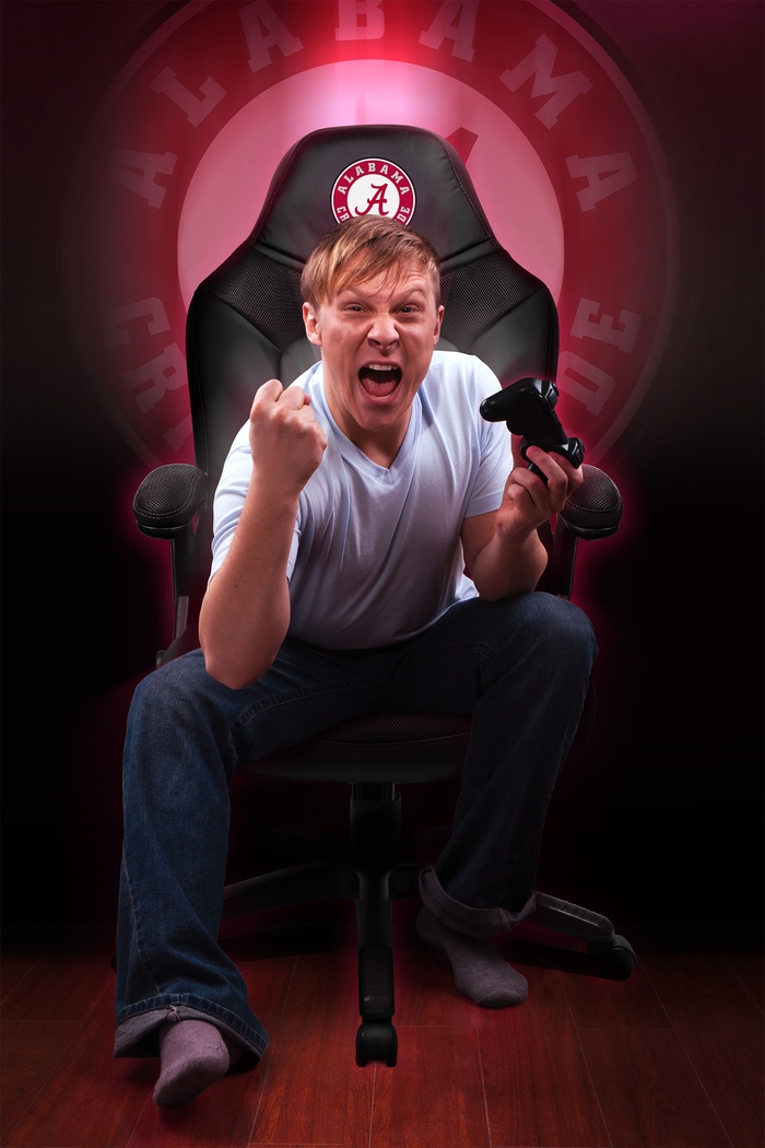 Big Team NCAA University of Alabama Black Oversized Gaming Chair - Thumbnail - Image 4