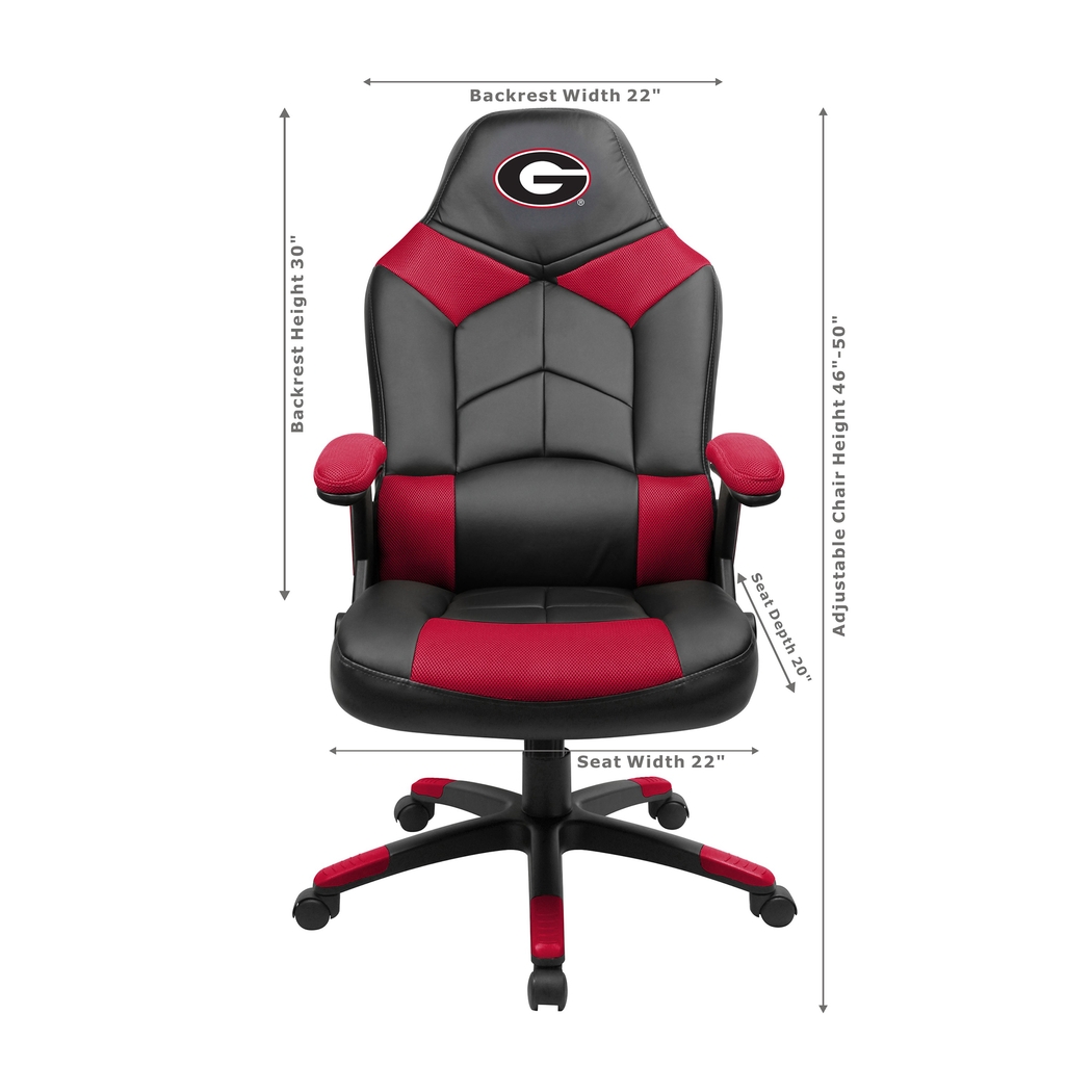 Big Team NCAA University of Georgia Red Oversized Gaming Chair - Thumbnail - Image 3