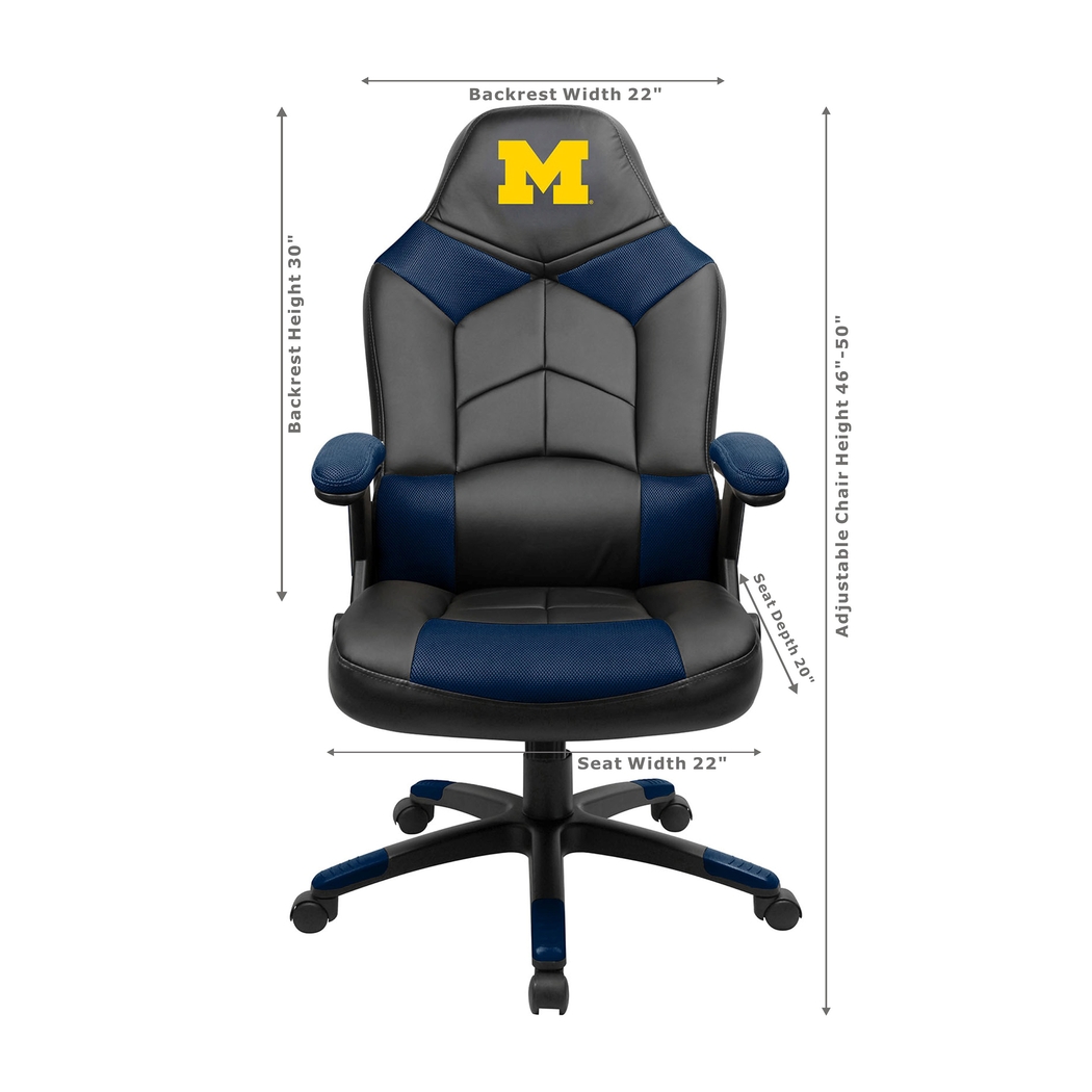 Big Team NCAA University of Michigan Navy Oversized Gaming Chair - Thumbnail - Image 3