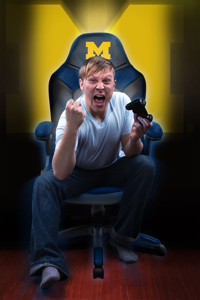 Big Team NCAA University of Michigan Navy Oversized Gaming Chair - Thumbnail - Image 4