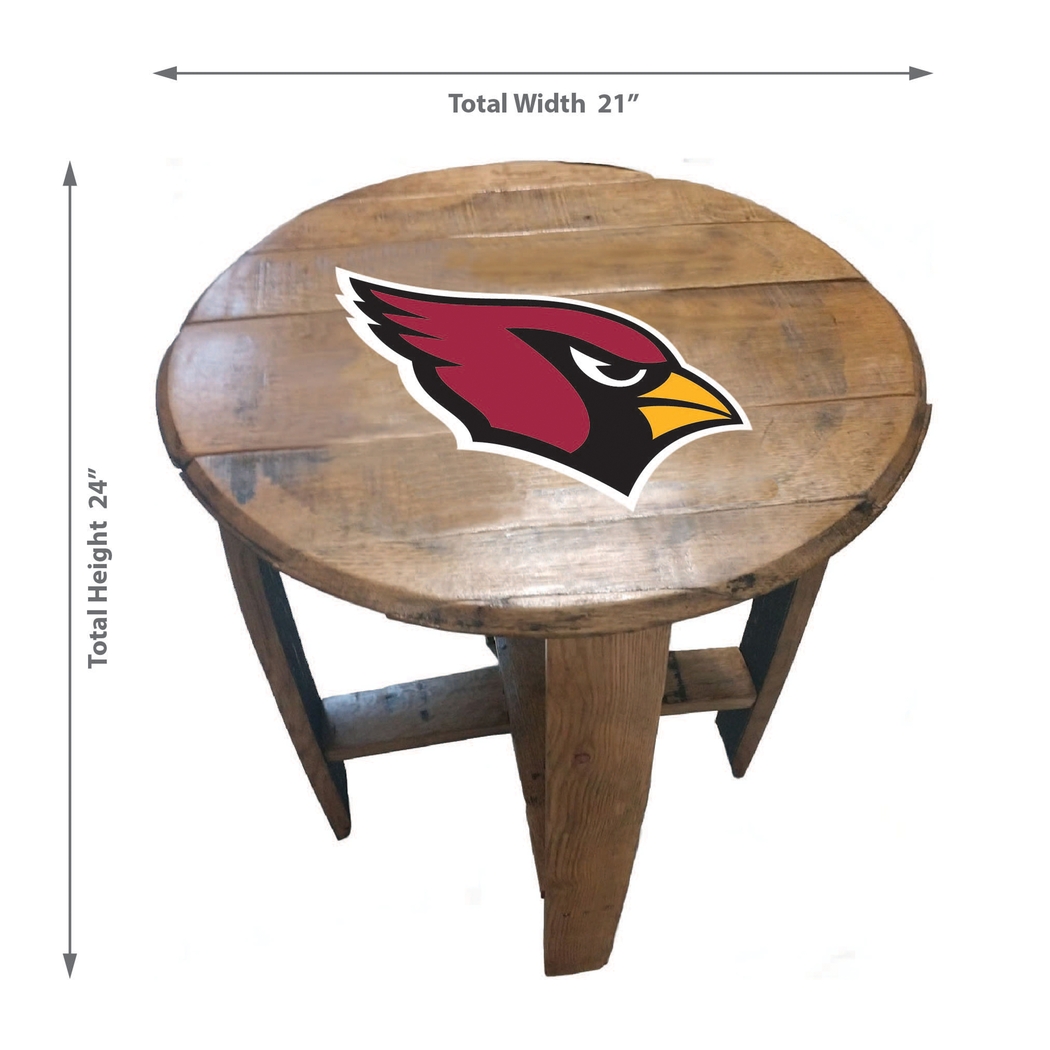Big Team NFL Arizona Cardinals Brown End Table - Thumbnail - Image 3