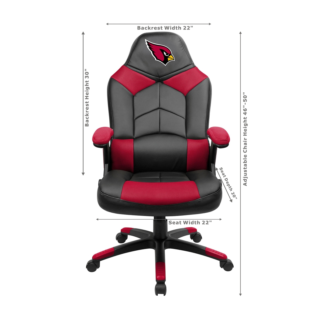 Big Team NFL Arizona Cardinals Red Oversized Gaming Chair - Thumbnail - Image 3