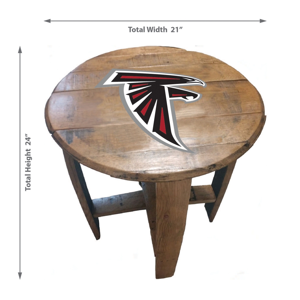 Big Team NFL Atlanta Falcons Brown End Table - Thumbnail - Image 3