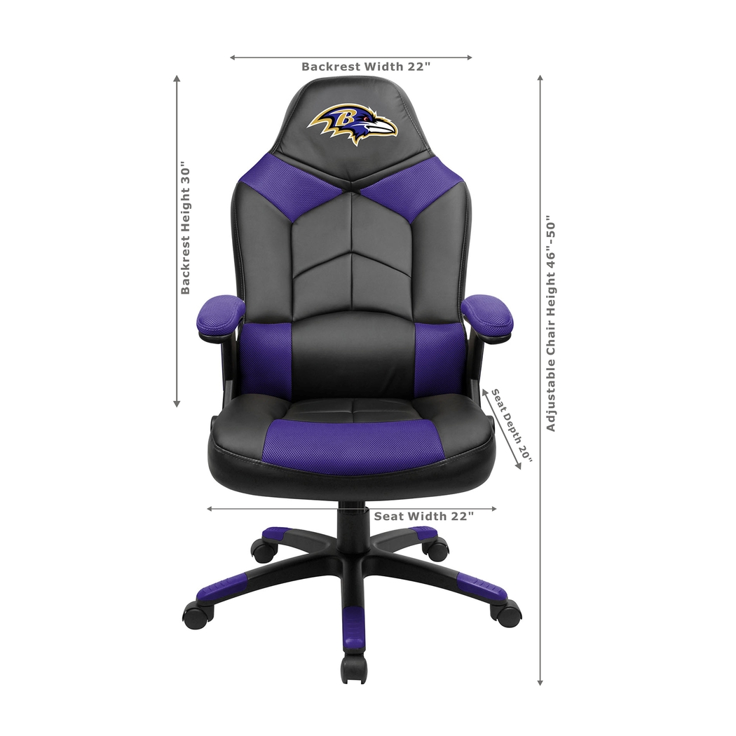 Big Team NFL Baltimore Ravens Blue Oversized Gaming Chair - Thumbnail - Image 3
