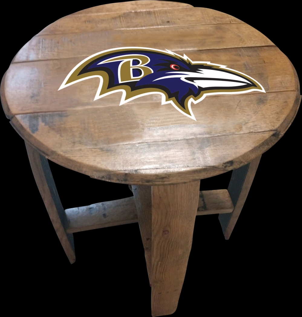 Big Team NFL Baltimore Ravens Brown End Table - Thumbnail - Image 1