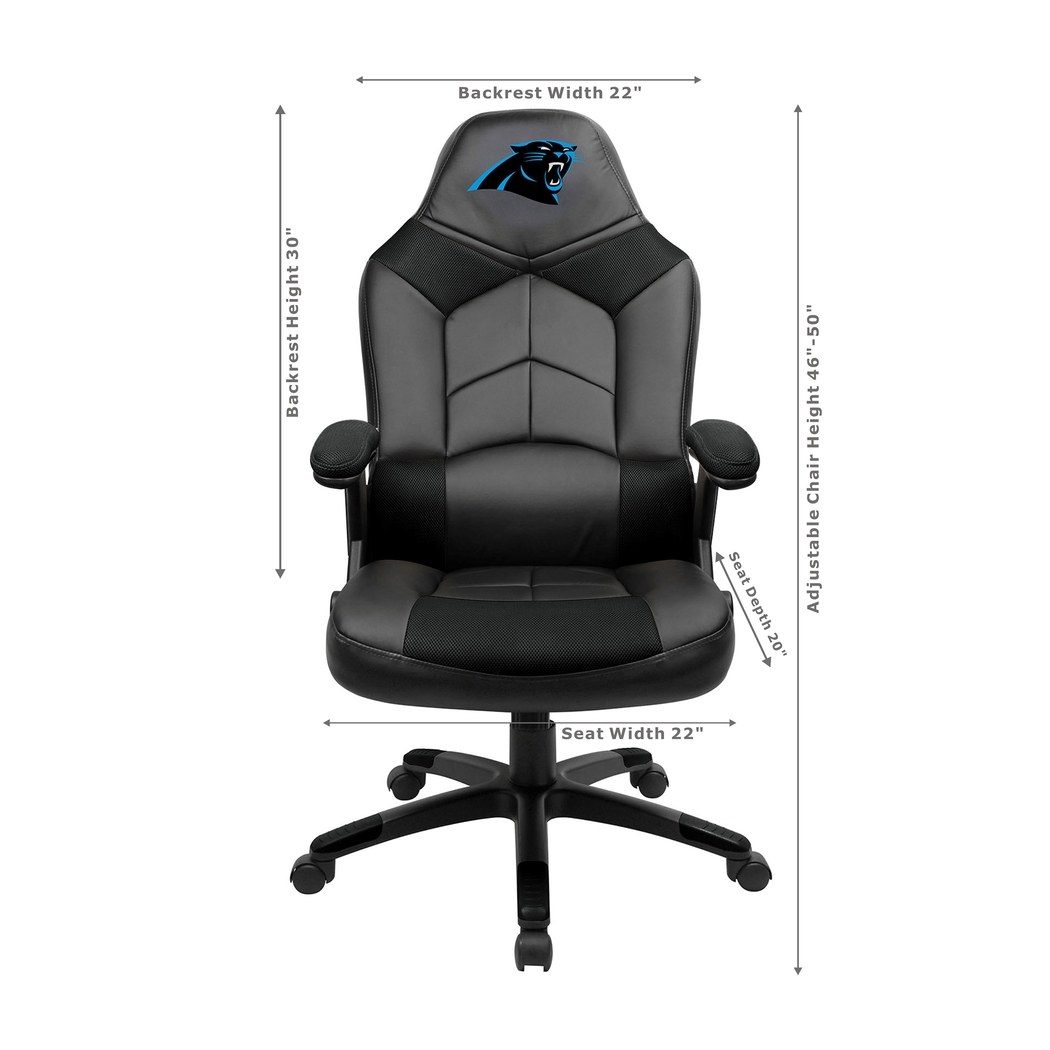 Big Team NFL Carolina Panthers Black Oversized Gaming Chair - Thumbnail - Image 3