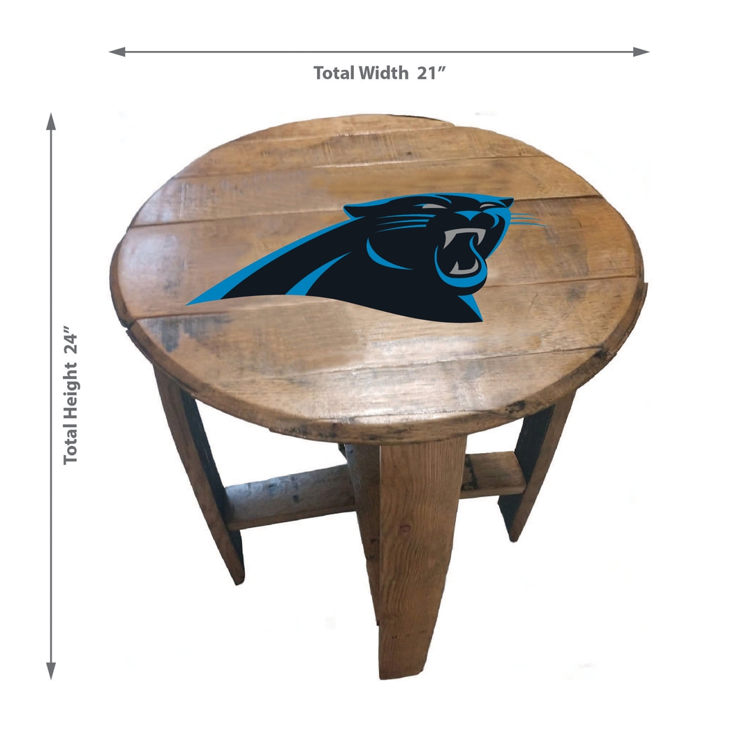 Big Team NFL Carolina Panthers Brown End Table - Thumbnail - Image 3
