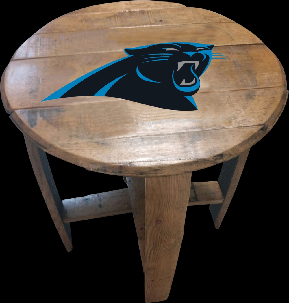 Big Team NFL Carolina Panthers Brown End Table - Thumbnail - Image 1