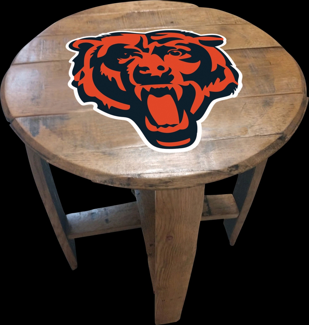 Big Team NFL Chicago Bears Brown End Table - Thumbnail - Image 1