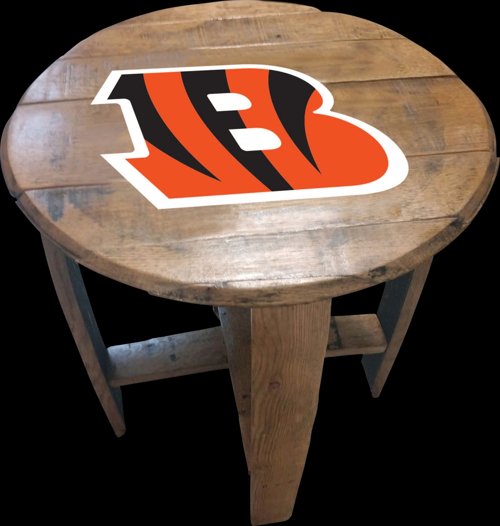 Big Team NFL Cincinnati Bengals Brown End Table - Thumbnail - Image 1