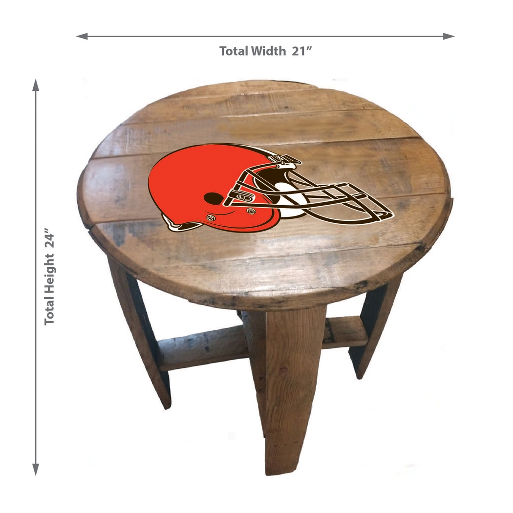 Big Team NFL Cleveland Browns Brown End Table - Thumbnail - Image 3