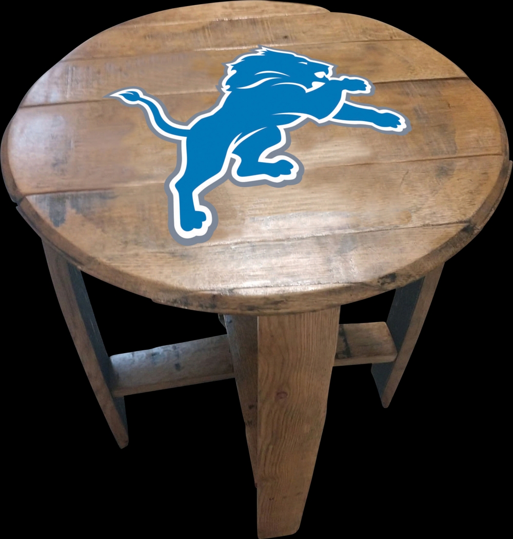 Big Team NFL Detroit Lions Brown End Table - Thumbnail - Image 1