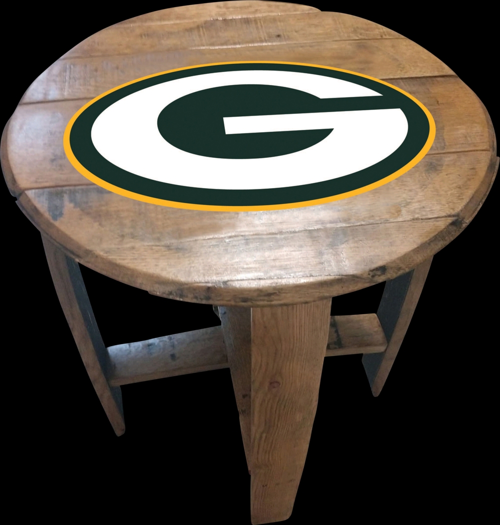 Big Team NFL Green Bay Packers Brown End Table - Thumbnail - Image 1