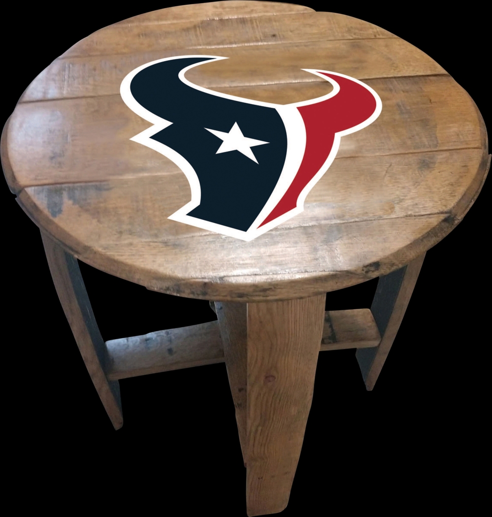 Big Team NFL Houston Texans Brown End Table - Thumbnail - Image 1