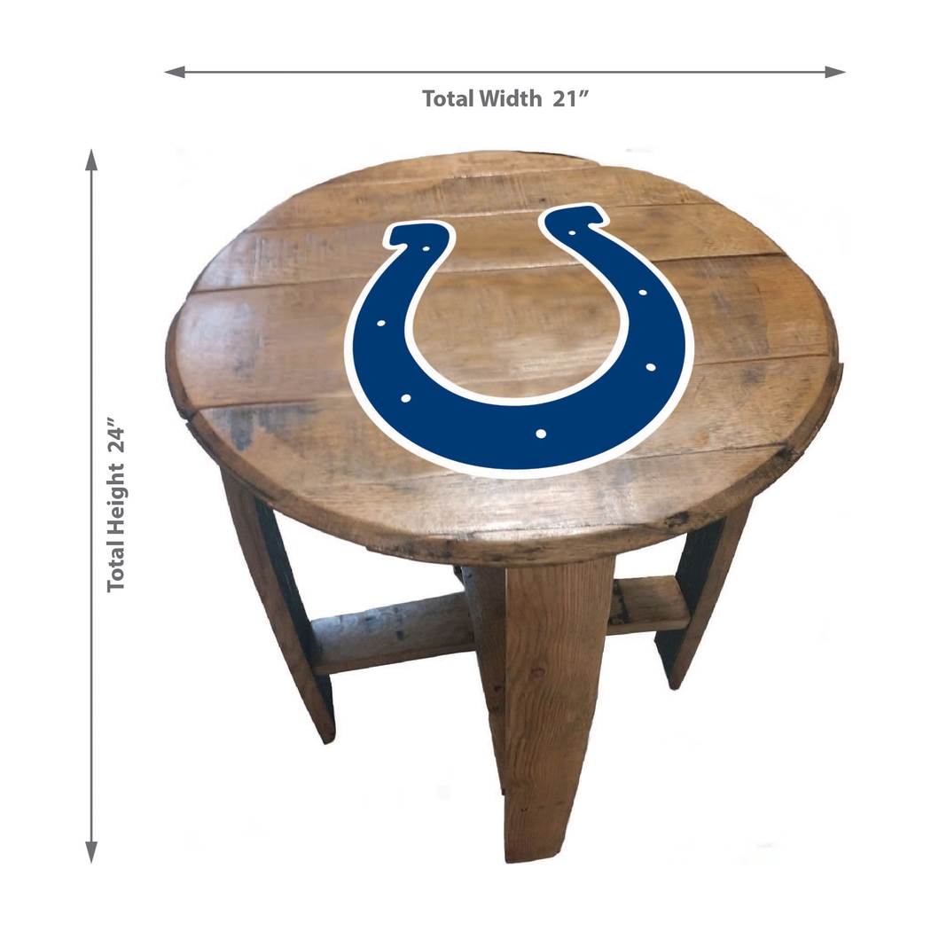 Big Team NFL Indianapolis Colts Brown End Table - Thumbnail - Image 3