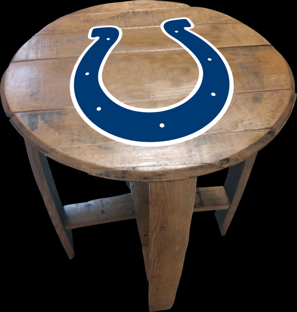 Big Team NFL Indianapolis Colts Brown End Table - Thumbnail - Image 1
