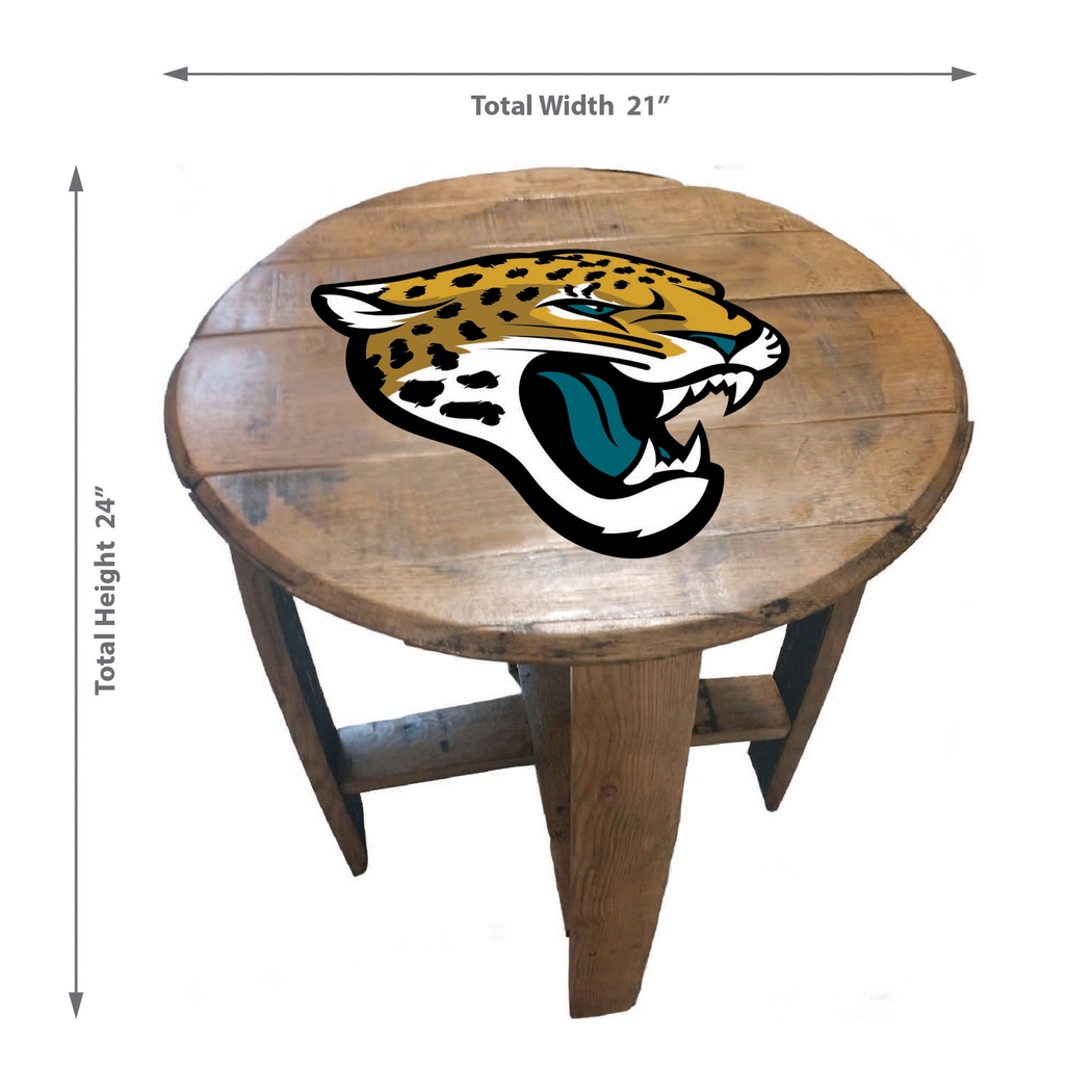 Big Team NFL Jacksonville Jaguars Brown End Table - Thumbnail - Image 3