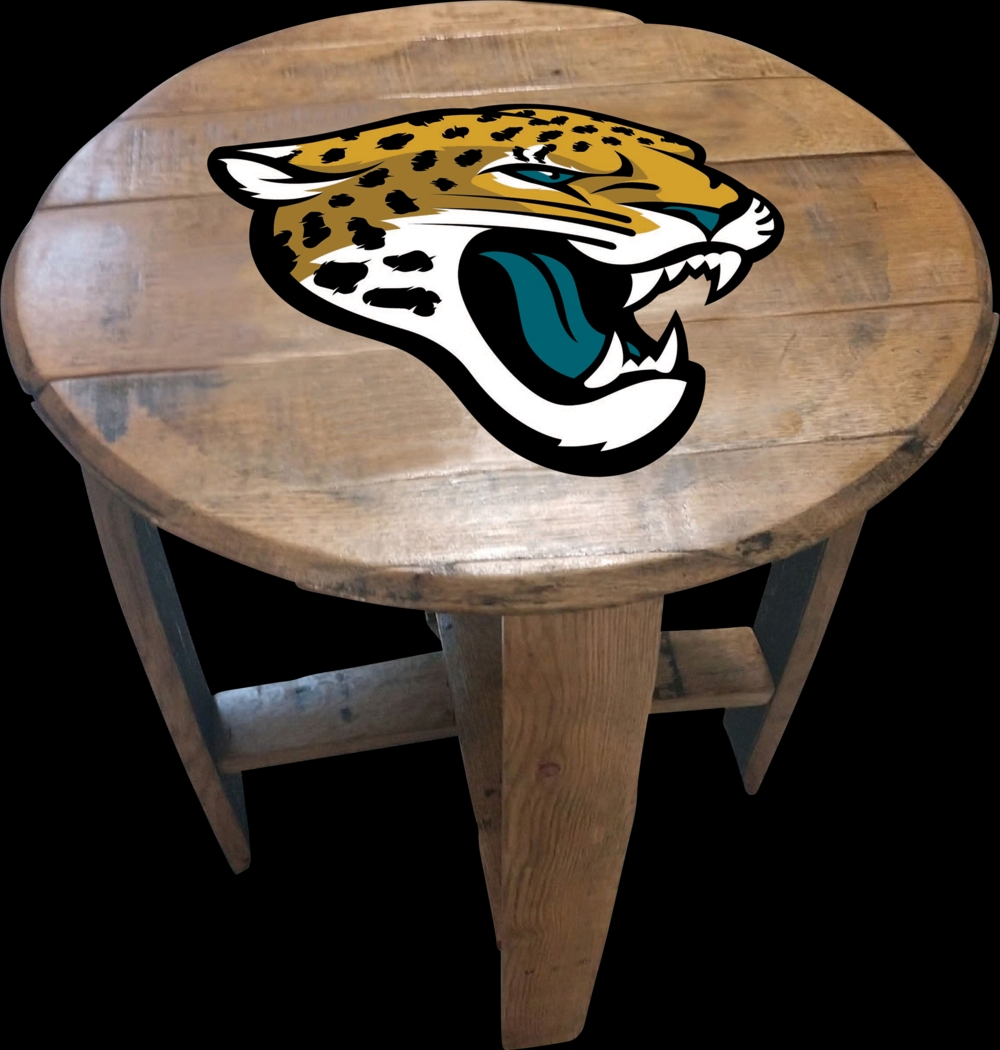 Big Team NFL Jacksonville Jaguars Brown End Table - Thumbnail - Image 1