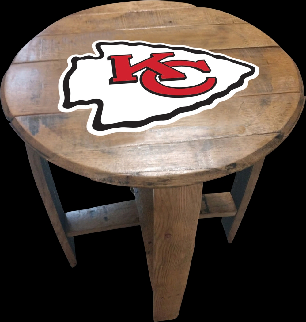 Big Team NFL Kansas City Chiefs Brown End Table - Thumbnail - Image 1