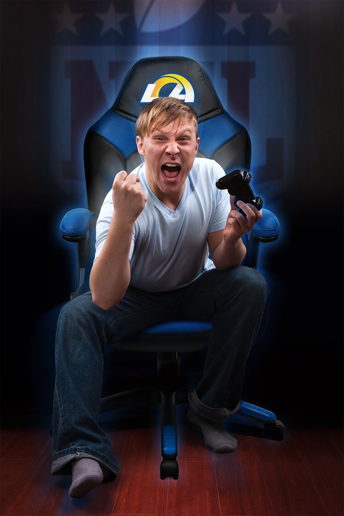 Big Team NFL LA Rams Blue Oversized Gaming Chair - Thumbnail - Image 4