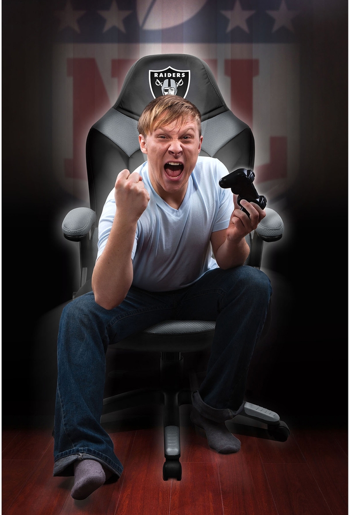 Big Team NFL Las Vegas Raiders Gray Oversized Gaming Chair - Thumbnail - Image 10