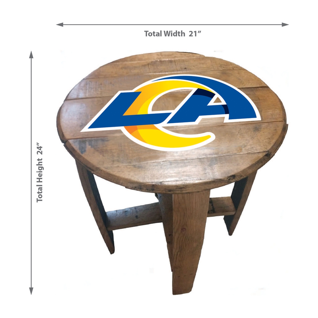 Big Team NFL Los Angeles Rams Brown End Table - Thumbnail - Image 3