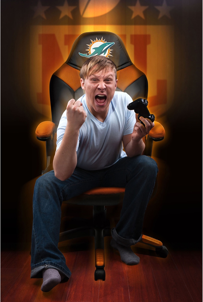 Big Team NFL Miami Dolphins Orange Oversized Gaming Chair - Thumbnail - Image 10