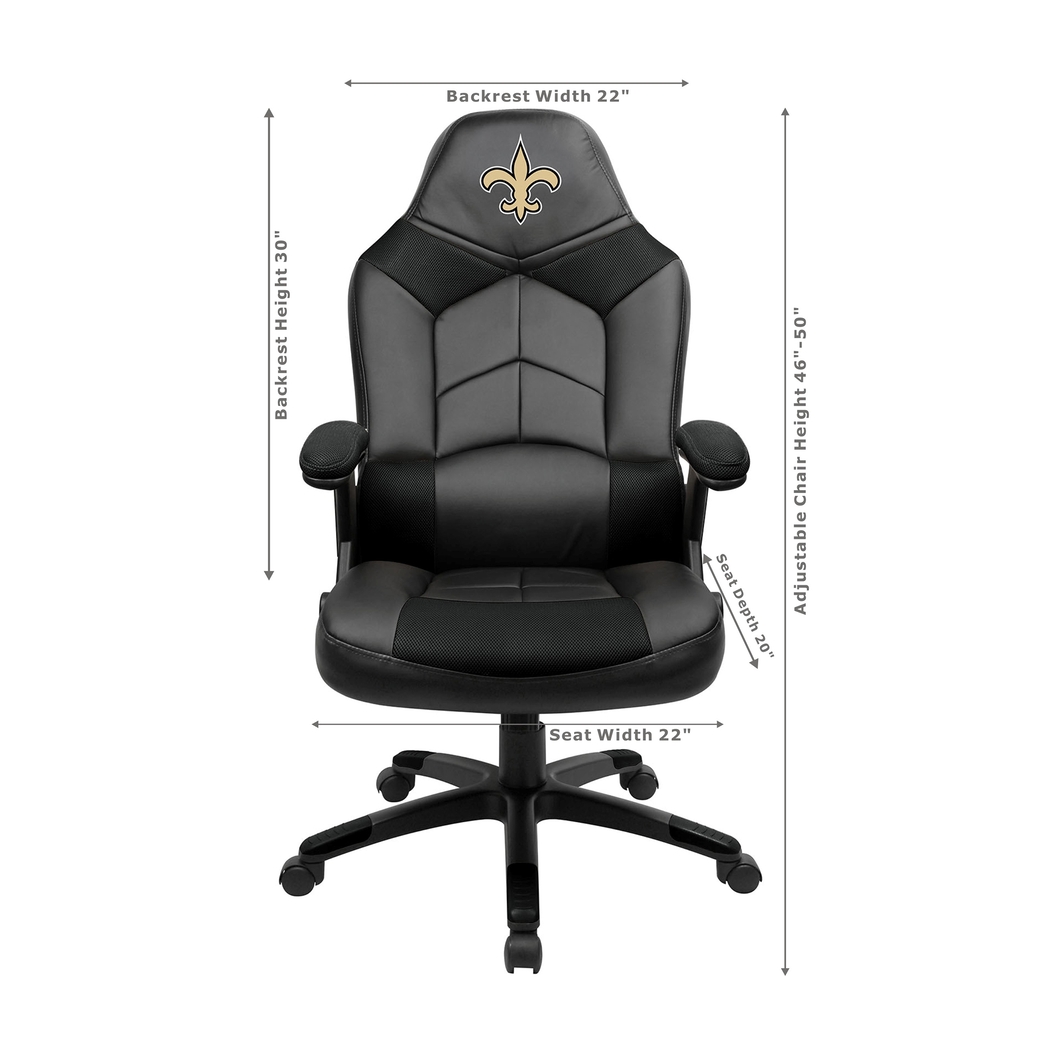 Big Team NFL New Orleans Saints Black Oversized Gaming Chair - Thumbnail - Image 3