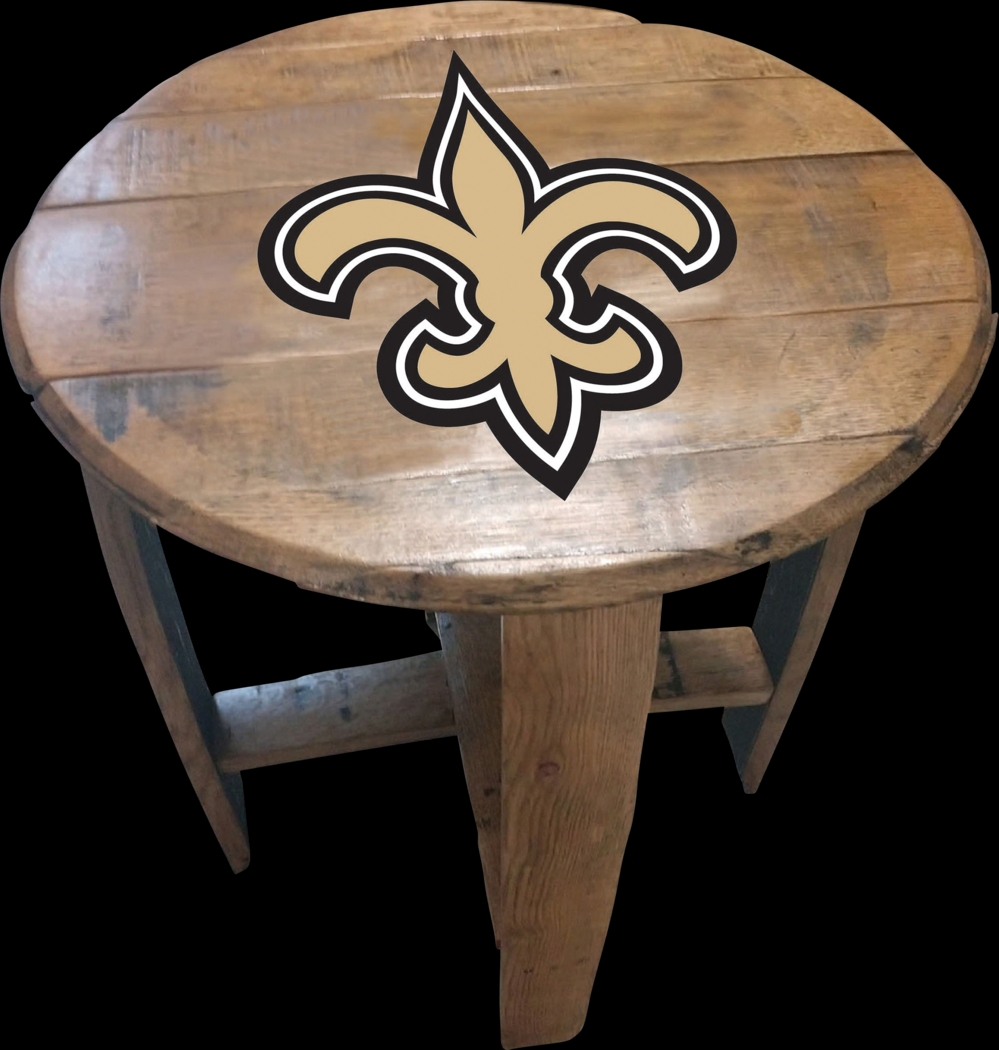 Big Team NFL New Orleans Saints Brown End Table - Thumbnail - Image 1