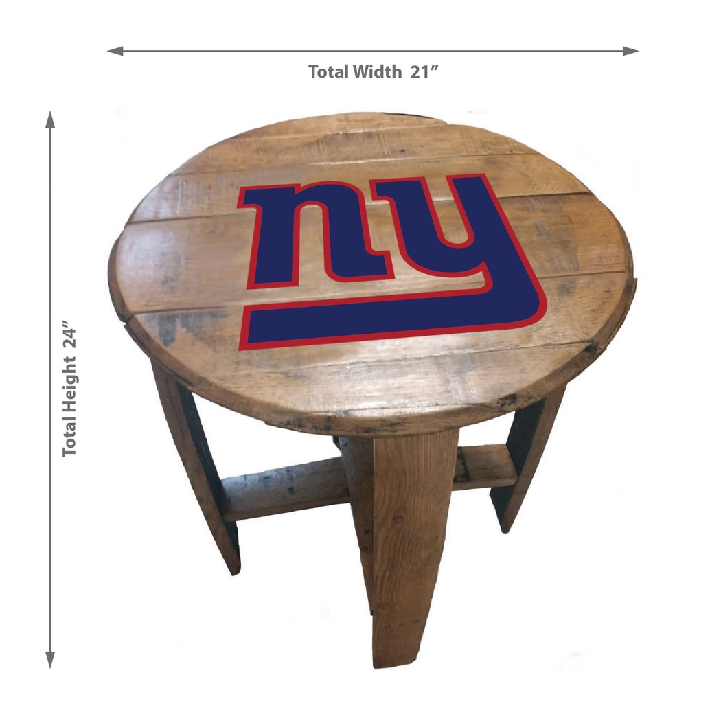Big Team NFL New York Giants Brown End Table - Thumbnail - Image 3