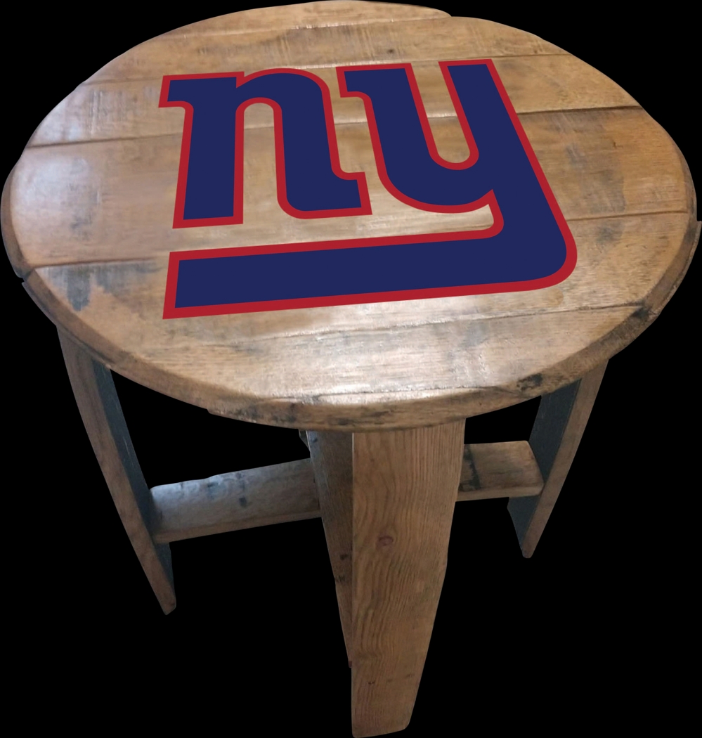 Big Team NFL New York Giants Brown End Table - Thumbnail - Image 1