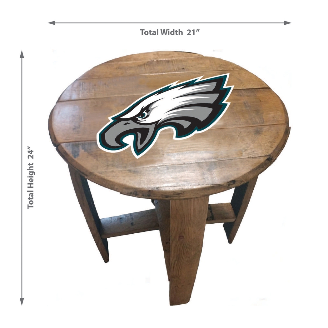 Big Team NFL Philadephia Eagles Brown End Table - Thumbnail - Image 3