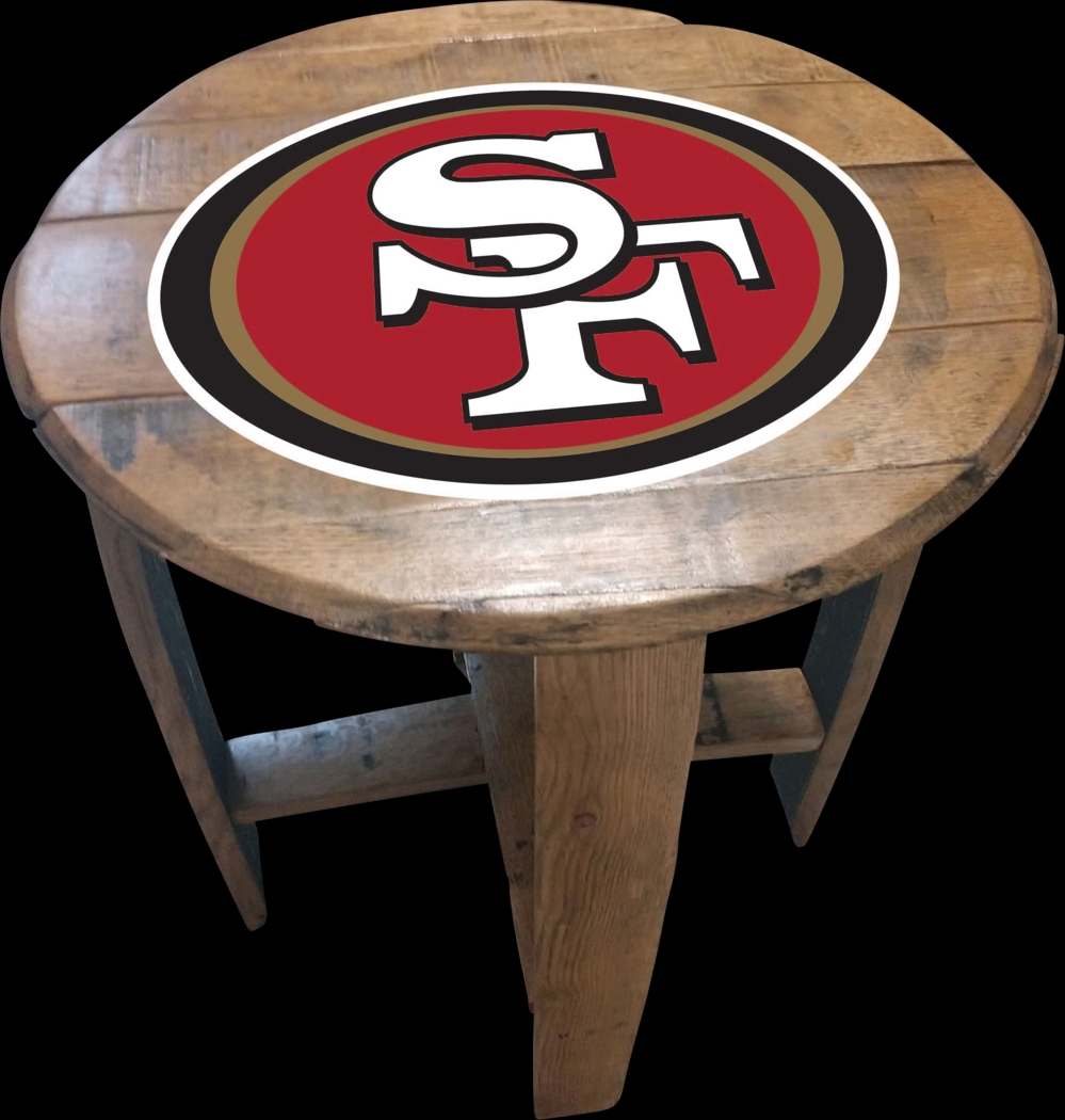 Big Team NFL San Francisco 49ers Brown End Table - Thumbnail - Image 1