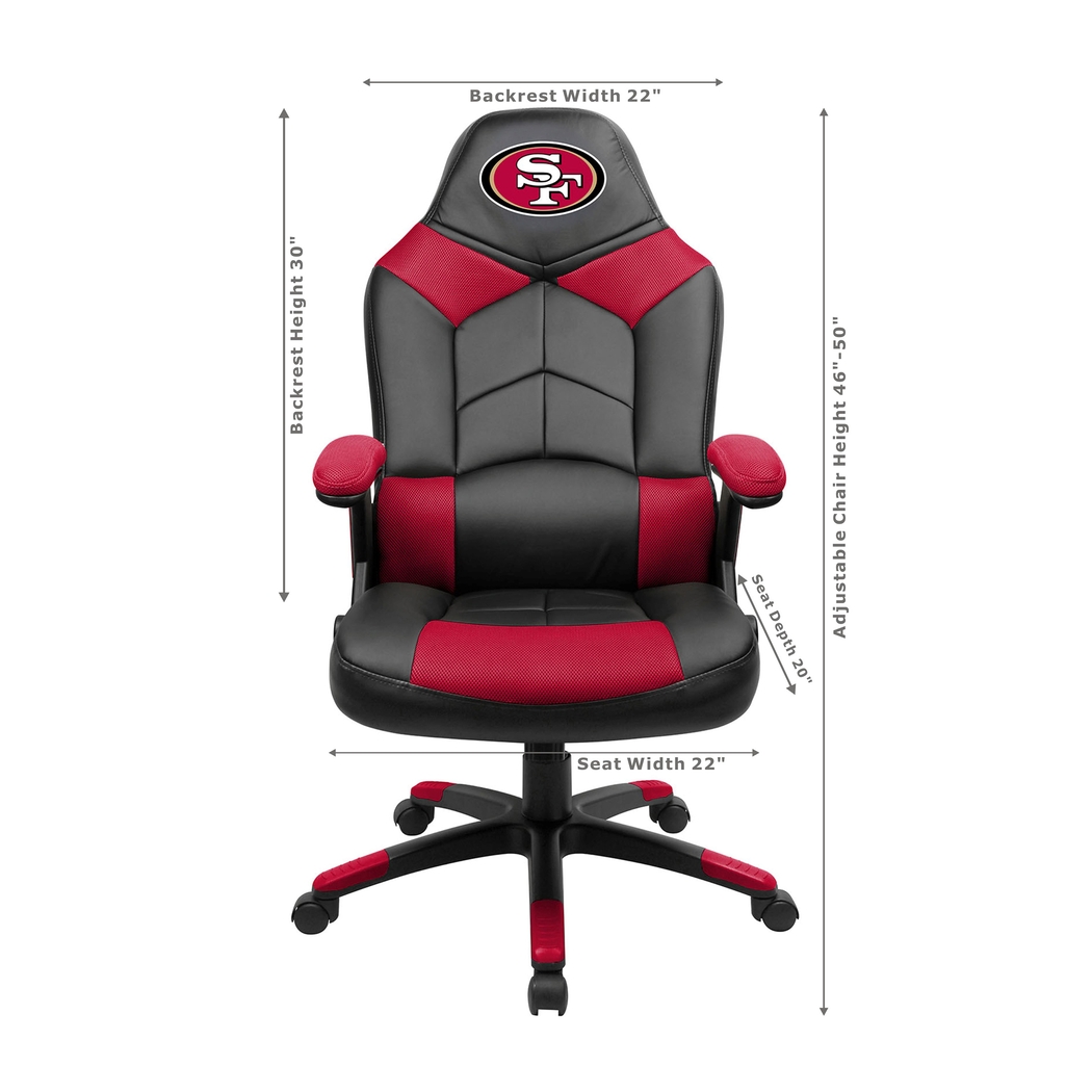Big Team NFL San Francisco 49ers Red Oversized Gaming Chair - Thumbnail - Image 3