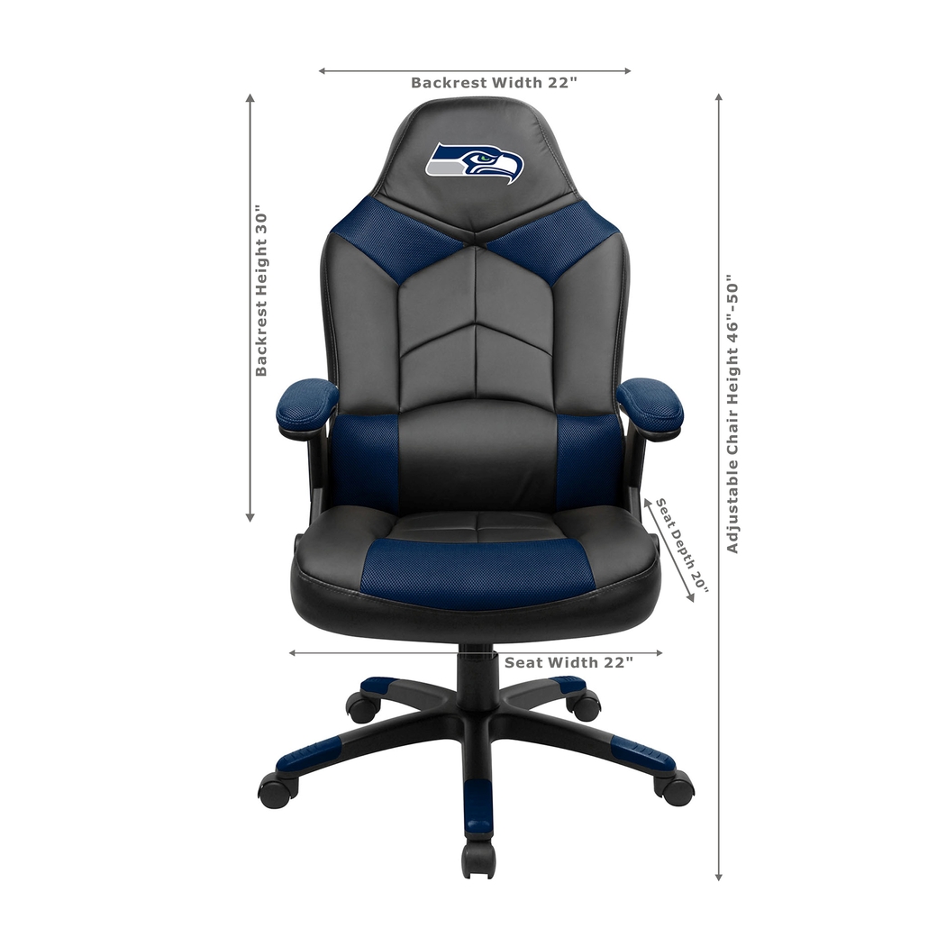 Big Team NFL Seattle Seahwaks Blue Oversized Gaming Chair - Thumbnail - Image 3