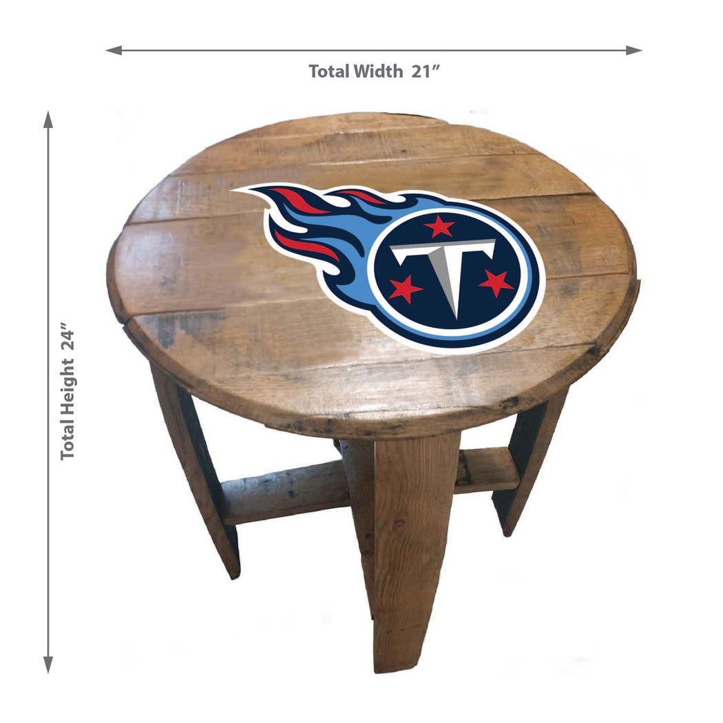 Big Team NFL Tennessee Titans Brown End Table - Thumbnail - Image 3
