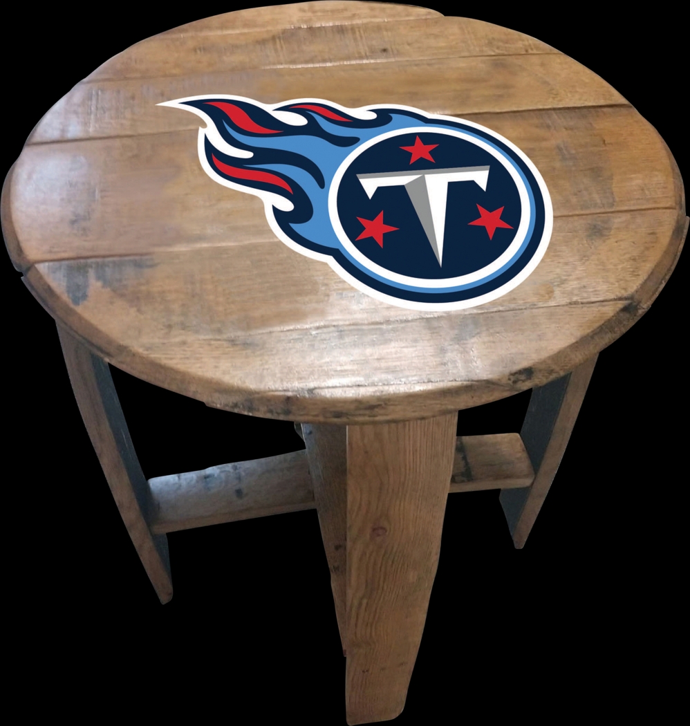 Big Team NFL Tennessee Titans Brown End Table - Thumbnail - Image 1
