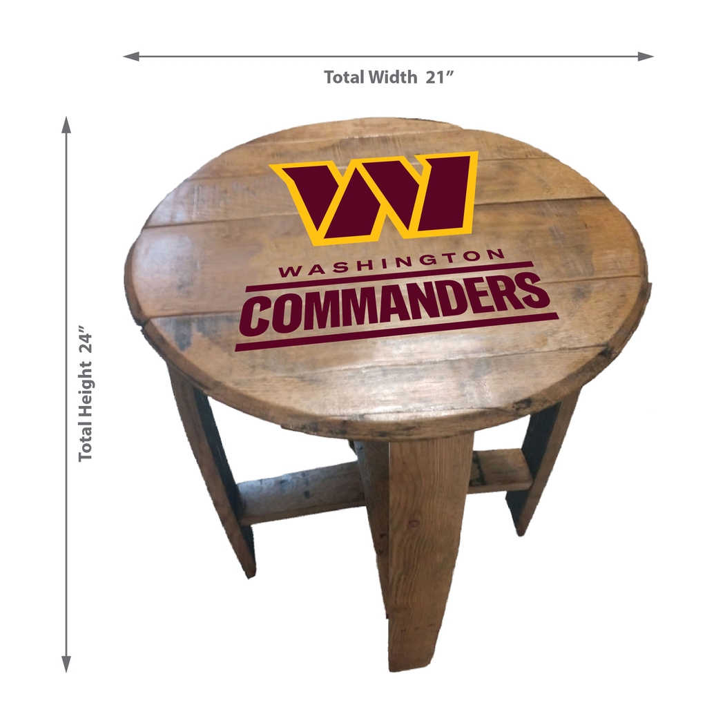 Big Team NFL Washington Commanders Brown End Table - Thumbnail - Image 3