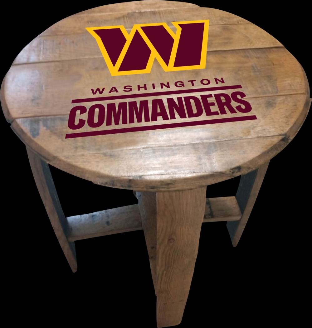 Big Team NFL Washington Commanders Brown End Table - Thumbnail - Image 1