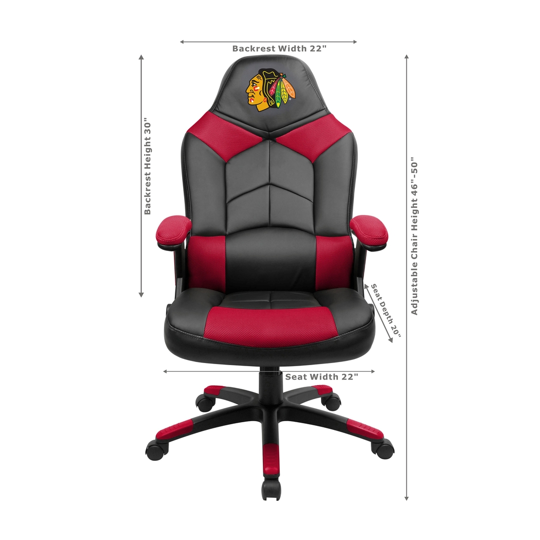 Big Team NHL Chicago Blackhawks Red Oversized Gaming Chair - Thumbnail - Image 3
