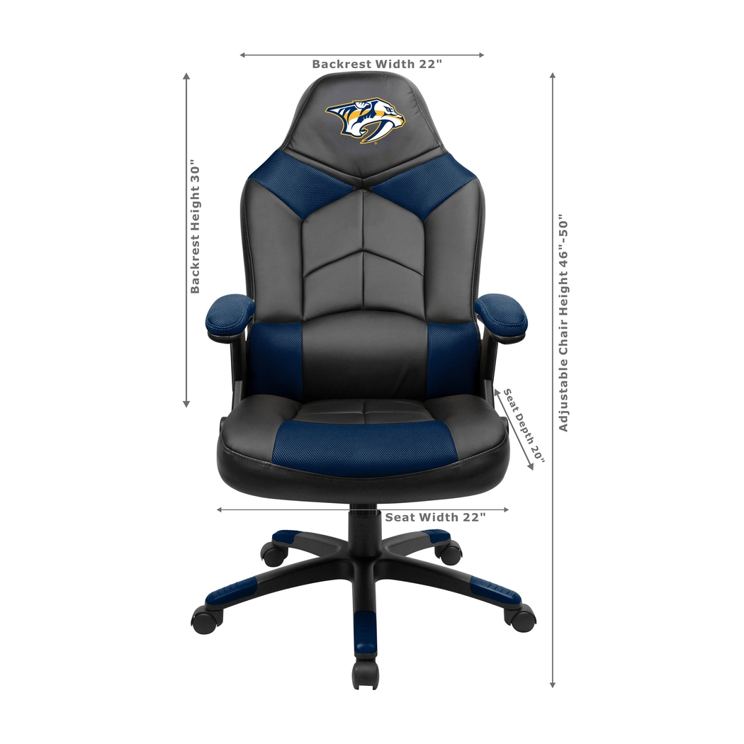 Big Team NHL Nashville Predators Navy Oversized Gaming Chair - Thumbnail - Image 3