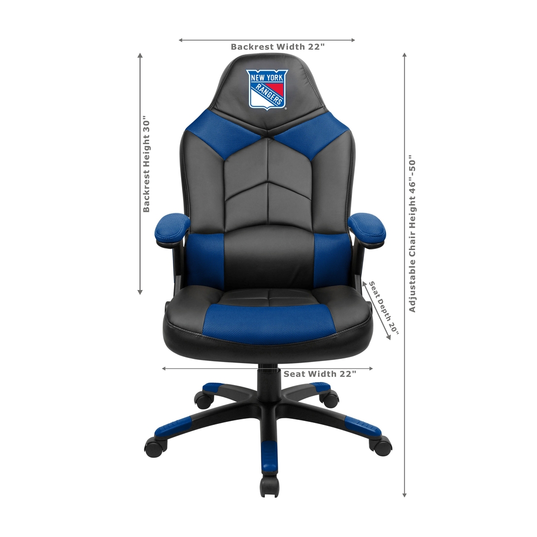 Big Team NHL New York Rangers Blue Oversized Gaming Chair - Thumbnail - Image 3